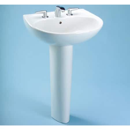 Toto Lavatory and Pedestal w/Sngl Hole, White LPT241G#01
